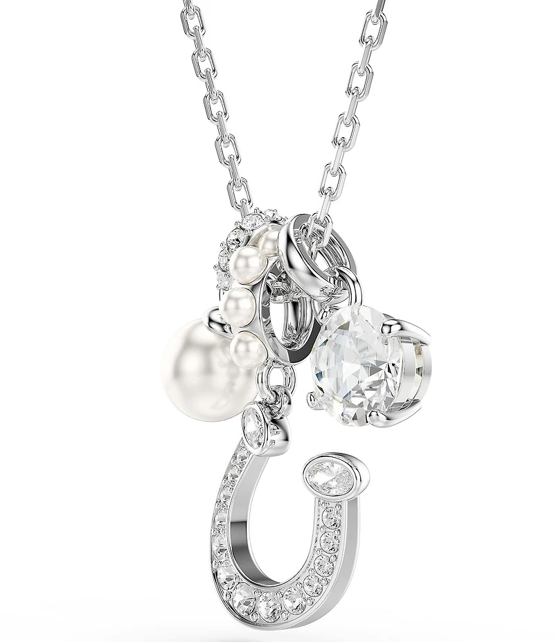 Swarovski Symbolica Crystal Pearl Horseshoe Short Pendant Necklace