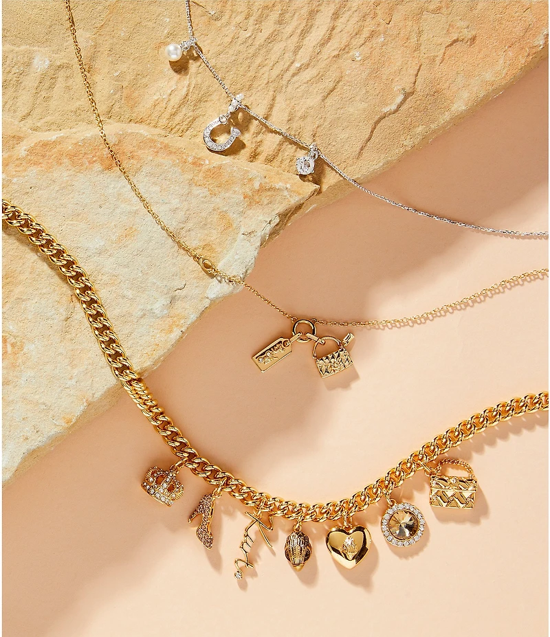 Swarovski Symbolica Crystal Pearl Horseshoe Short Pendant Necklace