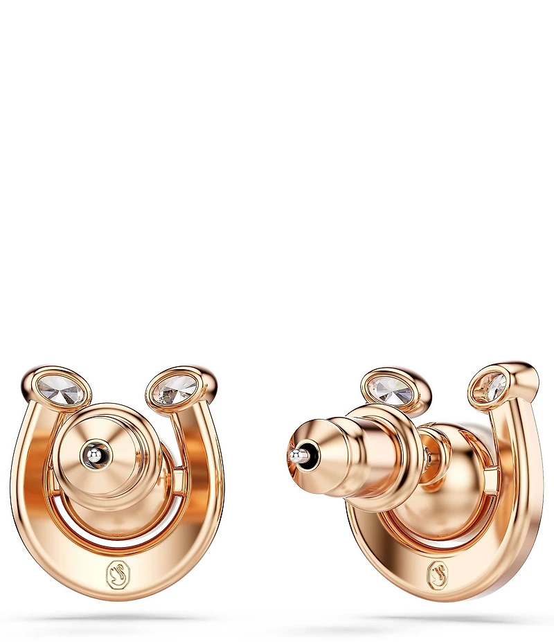 Swarovski Symbolica Crystal Pearl Horseshoe Stud Earrings
