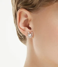Swarovski Symbolica Crystal Pearl Horseshoe Stud Earrings
