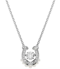 Swarovski Symbolica Pearl Pav Crystal Horseshoe Short Pendant Necklace