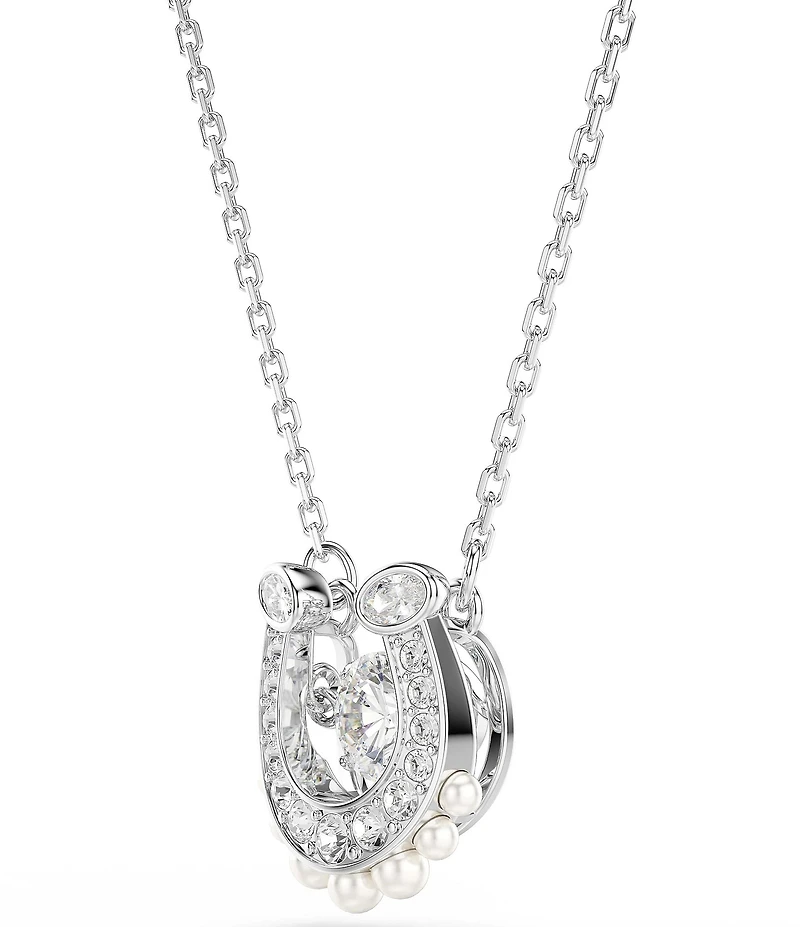 Swarovski Symbolica Pearl Pav Crystal Horseshoe Short Pendant Necklace