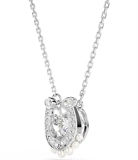 Swarovski Symbolica Pearl Pav Crystal Horseshoe Short Pendant Necklace