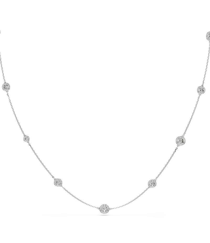 Swarovski Una Angelic Double Sided Motif Rhinestone Long Strand Necklace