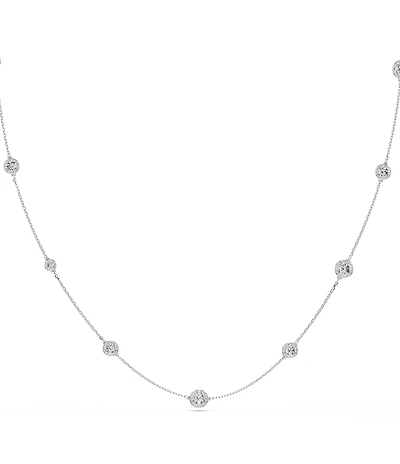 Swarovski Una Angelic Double Sided Motif Rhinestone Long Strand Necklace