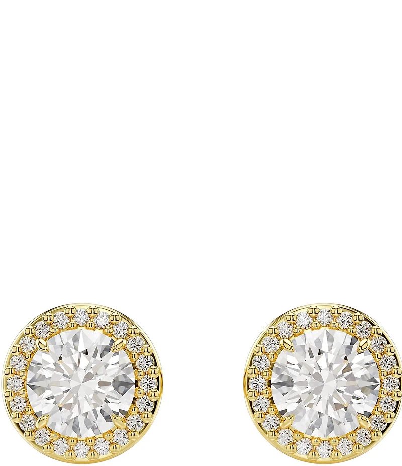 Swarovski Una Round Crystal Halo Stud Earrings