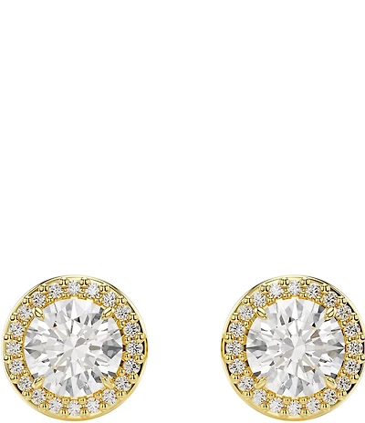 Swarovski Una Round Crystal Halo Stud Earrings
