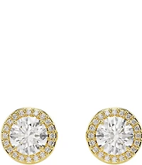 Swarovski Una Round Crystal Halo Stud Earrings
