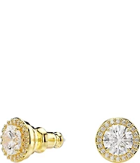 Swarovski Una Round Crystal Halo Stud Earrings