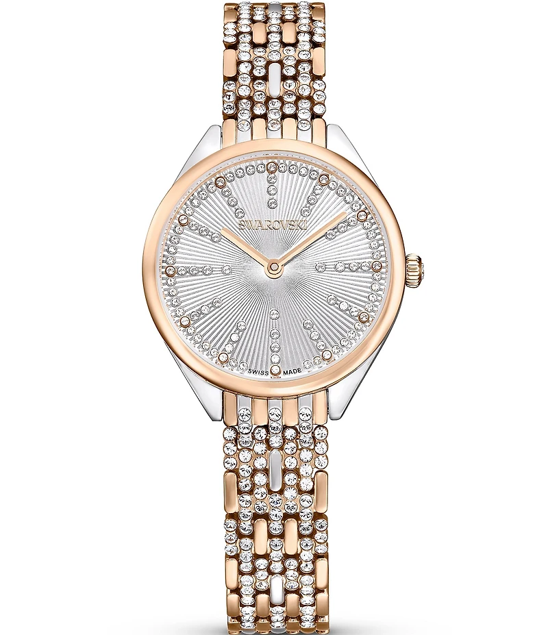 Swarovski Women's Attract Quartz Analog Two Tone Stainless Steel Bracelet Watch