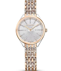 Swarovski Women's Attract Quartz Analog Two Tone Stainless Steel Bracelet Watch