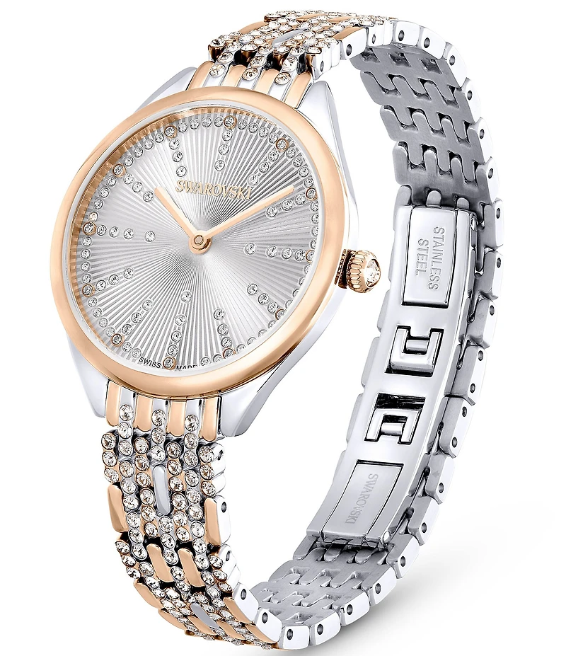 Swarovski Women's Attract Quartz Analog Two Tone Stainless Steel Bracelet Watch