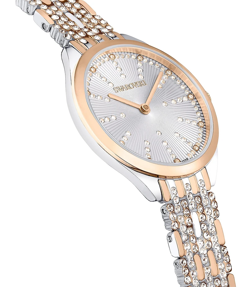 Swarovski Women's Attract Quartz Analog Two Tone Stainless Steel Bracelet Watch
