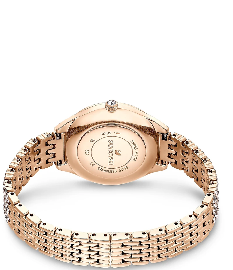 Swarovski Women's Attract Silver Dial Rose Gold Bracelet Watch