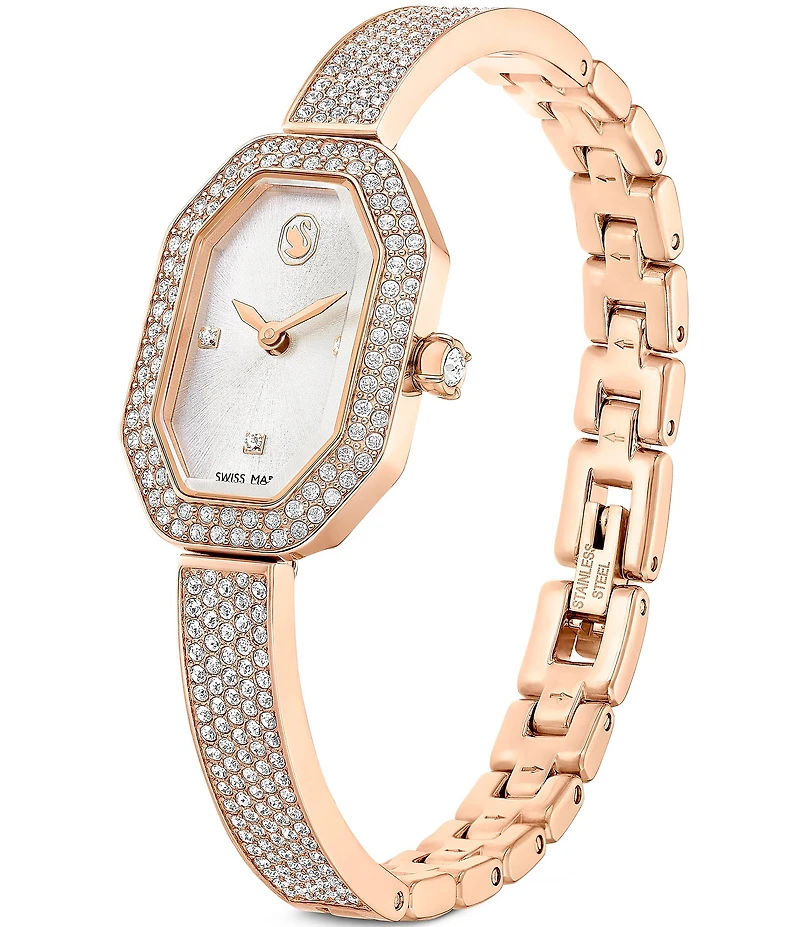 Swarovski Women's Crystal Dextera Quartz Analog Rose Gold Tone Stainless Steel Bracelet Watch