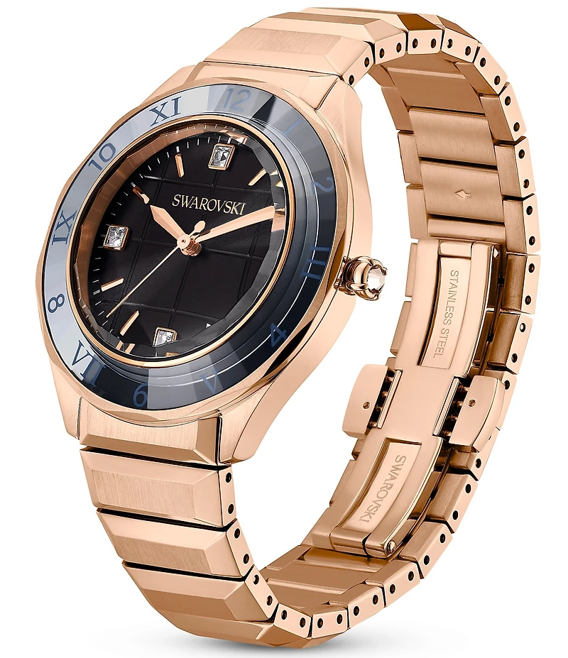 Swarovski Women's Dextera Analog Rose Gold Bracelet Watch