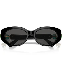 Swarovski Women's SK6002 53mm Oval Sunglasses