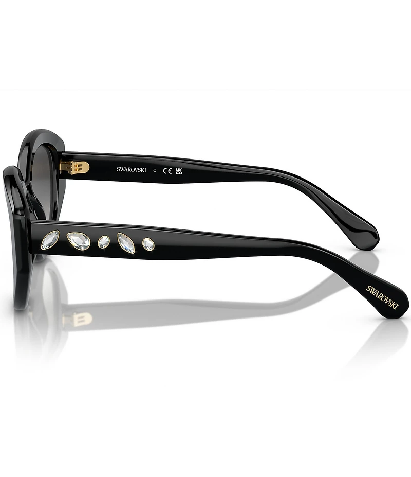 Swarovski SK6005 53mm Crystal Cat Eye Sunglasses