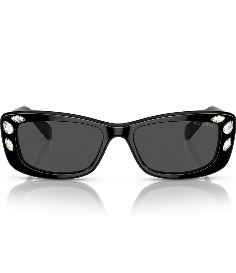 Swarovski SK6008 54mm Jeweled Rectangle Sunglasses
