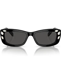 Swarovski SK6008 54mm Jeweled Rectangle Sunglasses