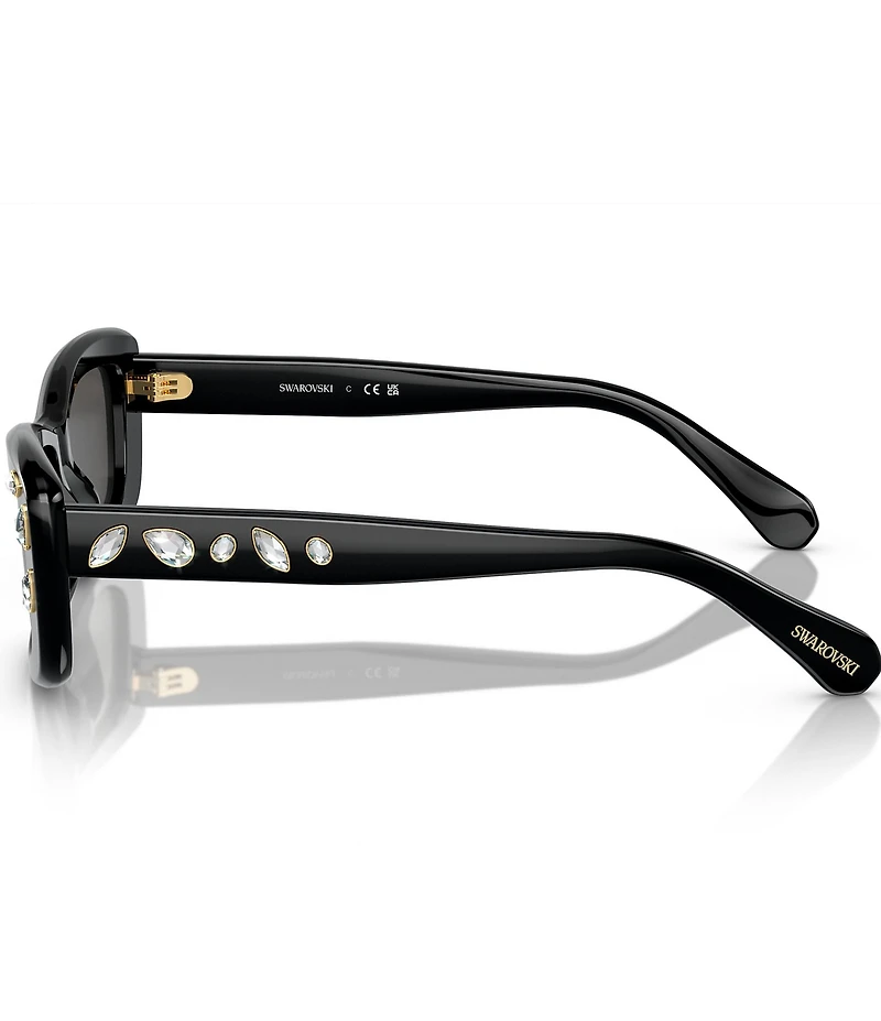 Swarovski SK6008 54mm Jeweled Rectangle Sunglasses