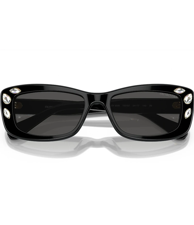 Swarovski SK6008 54mm Jeweled Rectangle Sunglasses