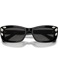Swarovski SK6008 54mm Jeweled Rectangle Sunglasses