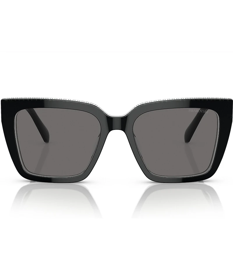 Swarovski Women's SK6013 54mm Cat Eye Polarized Sunglasses