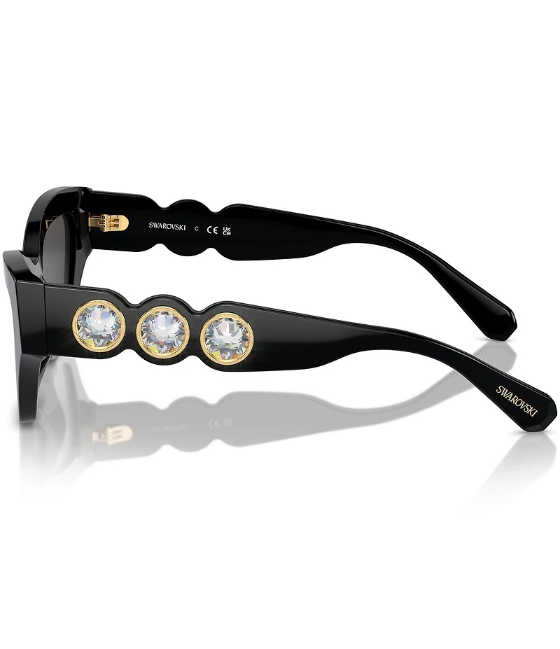 Swarovski SK6021 53mm Jeweled Cat Eye Sunglasses