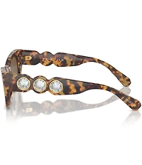 Swarovski SK6022F 53mm Crystal Tortoise Cat Eye Sunglasses