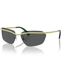 Swarovski SK7001 64mm Crystal Rectangular Statement Sunglasses