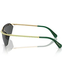 Swarovski SK7001 64mm Crystal Rectangular Statement Sunglasses