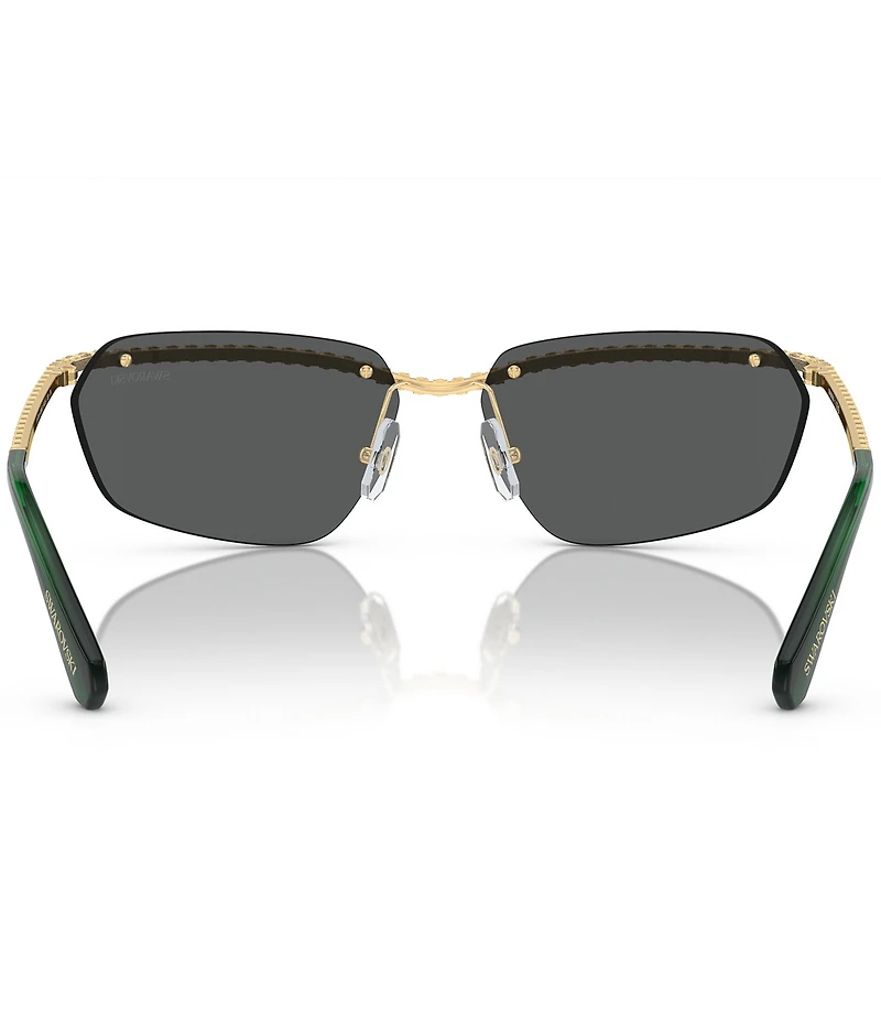Swarovski SK7001 64mm Crystal Rectangular Statement Sunglasses