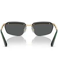 Swarovski SK7001 64mm Crystal Rectangular Statement Sunglasses