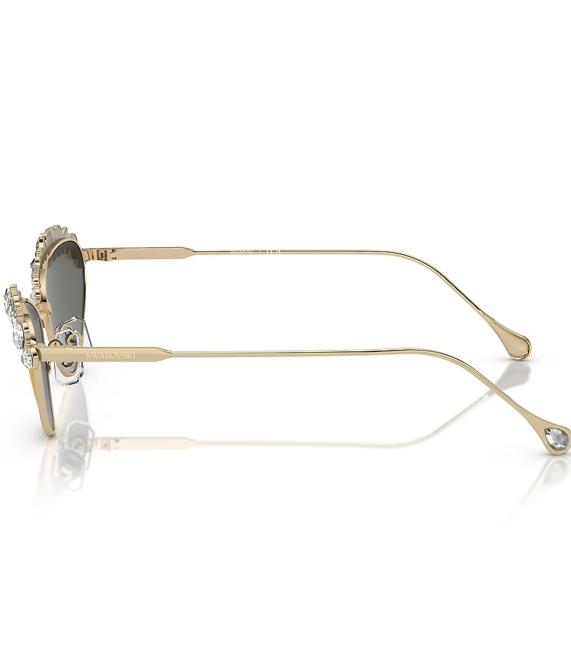 Swarovski SK7009 55mm Crystal Mirrored Statement Cat Eye Sunglasses