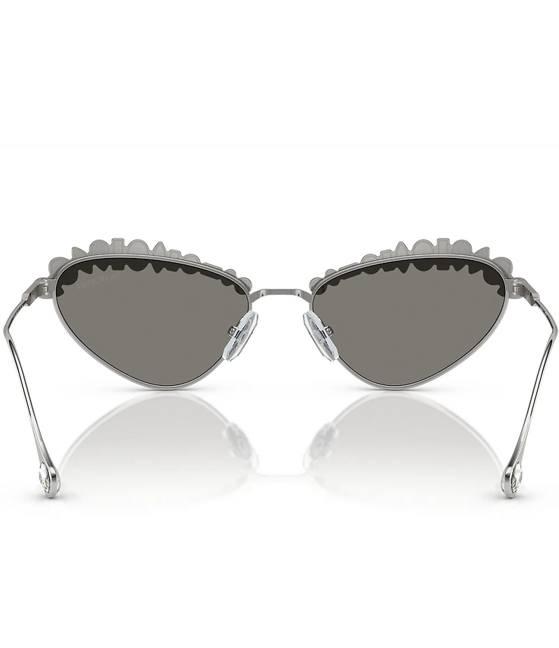 Swarovski SK7009 55mm Crystal Mirrored Statement Cat Eye Sunglasses
