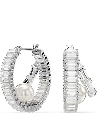 Swarovski x Ariana Grande Crystal Pearl Hoop Earrings