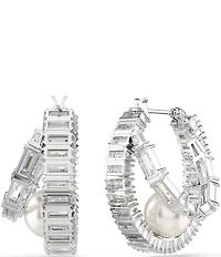 Swarovski x Ariana Grande Crystal Pearl Hoop Earrings