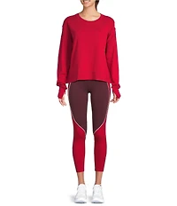 Sweaty Betty After Class Crew Neck Long Sleeve Crop Sweatshirt
