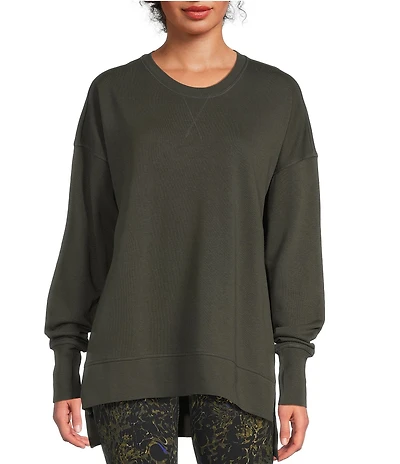 Sweaty Betty After Class Crew Neck Long Sleeve Longline Sweatshirt