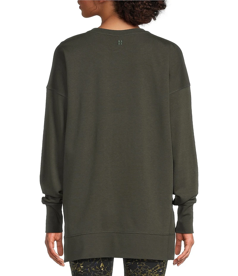 Sweaty Betty After Class Crew Neck Long Sleeve Longline Sweatshirt