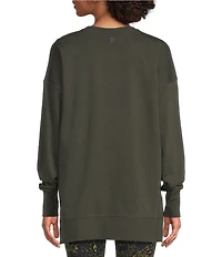Sweaty Betty After Class Crew Neck Long Sleeve Longline Sweatshirt