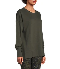 Sweaty Betty After Class Crew Neck Long Sleeve Longline Sweatshirt