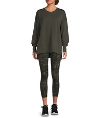 Sweaty Betty After Class Crew Neck Long Sleeve Longline Sweatshirt