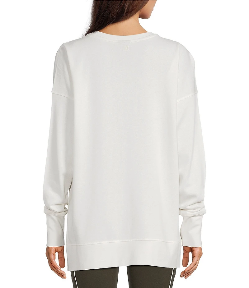 Sweaty Betty After Class Crew Neck Long Sleeve Longline Sweatshirt