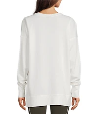 Sweaty Betty After Class Crew Neck Long Sleeve Longline Sweatshirt