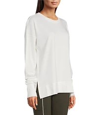 Sweaty Betty After Class Crew Neck Long Sleeve Longline Sweatshirt