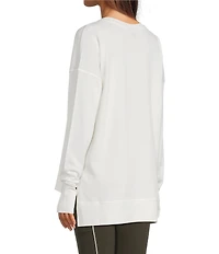 Sweaty Betty After Class Crew Neck Long Sleeve Longline Sweatshirt