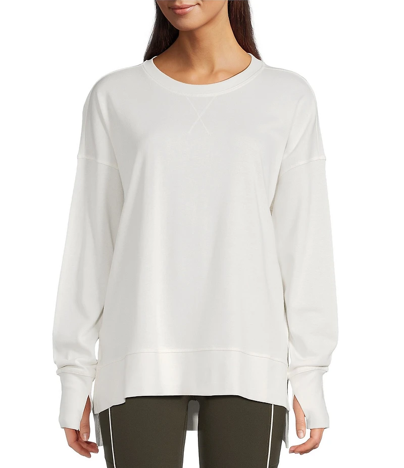 Sweaty Betty After Class Crew Neck Long Sleeve Longline Sweatshirt