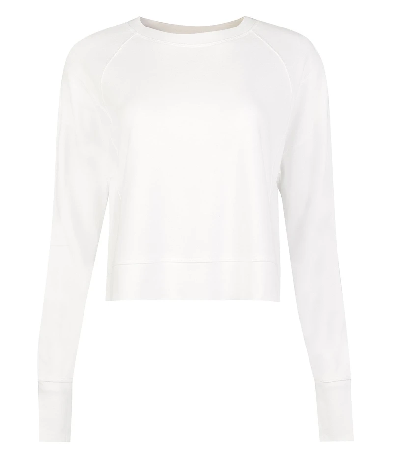 Sweaty Betty After Class Crop Crew Neck Long Sleeve Sweatshirt